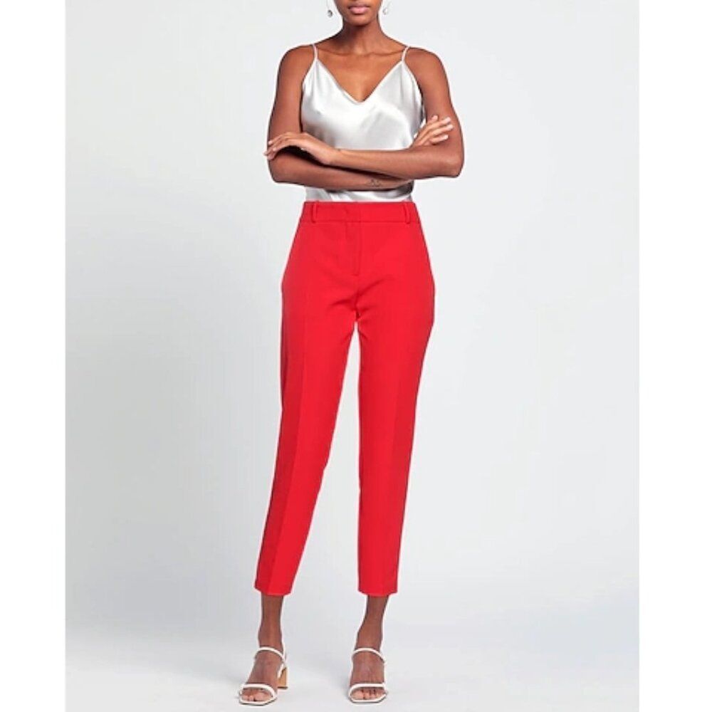 Like New! Pinko Casual Ankle Pants In Red In Size 40